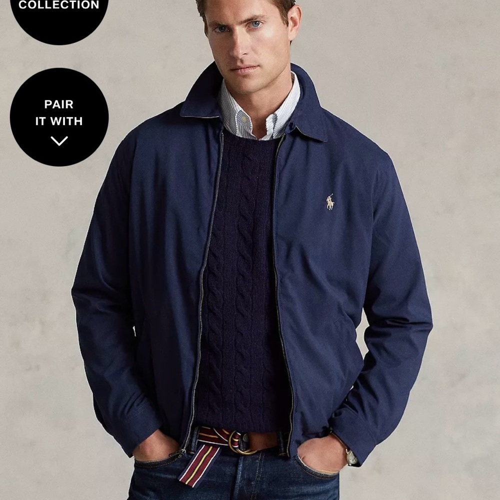 Polo Ralph Lauren Dark Blue Windbreaker with Logo
